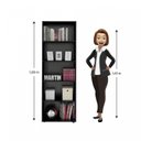 Ver imagem 6 de Conjunto 2 Peças com 1 Escrivaninha Gamer e 1 Estante para Livros 5 Prateleiras Preto Vermelho