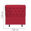 Ver imagem 3 de Cabeceira Estofada Cama Box Solteiro 100cm París Corino Vermelho- Mabe Magazine