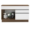 Ver imagem 5 de Balcão de Pia Armário de Cozinha 120 cm 1 Porta e 2 Gavetas (Com Tampo) Rustic/Branco Glamy Madesa