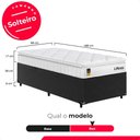 Ver imagem 3 de Cama Box Baú Solteiro Preto + Colchão Life D33 Pillow Top 61x88x188cm Branco - e-Shop Casa