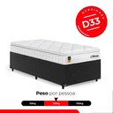Ver imagem 4 de Cama Box Baú Solteiro Preto + Colchão Life D33 Pillow Top 61x88x188cm Branco - e-Shop Casa