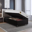 Ver imagem 6 de Cama Box Baú Solteiro Preto + Colchão Life D33 Pillow Top 61x88x188cm Branco - e-Shop Casa