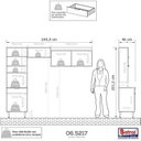 Ver imagem 6 de Cozinha Compacta Modulada 4 Peças 6 Portas 3 Gavetas Vittoria Cinza/Ipê Wood/Grafite