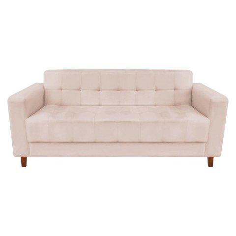 Sofá 3 Lugares Arezzo Suede Bege