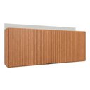 Ver imagem 6 de Cozinha Compacta Modulada 4 Peças 6 Portas 3 Gavetas Vittoria Branco/Freijó/Off White
