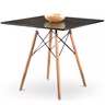 Mesa de Jantar Moderna Eiffel Eames Quadrada 90cm Preta – Tampo Mdf Base em Madeira - 3