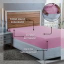 Ver imagem 4 de Lençol Queen Size 100% Algodão Percal 300 Fios com Elástico Forro de Cama:rosa Bebe