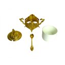 Ver imagem 5 de Açucareiro em Porcelana e Metal Dourado - 28x38x21cm Prime Home Decor 36960