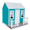 Casinha de Brinquedo com Cercado e Cortinas Azul/Branco - Criança Feliz - 5