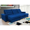 Ver imagem 4 de Sofá Coliseu 3.40m Retrátil e Reclinável Super Pillow - Azul