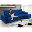 Ver imagem 2 de Sofá Coliseu 3.40m Retrátil e Reclinável Super Pillow - Azul