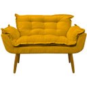 Ver imagem 7 de Namoradeira Decorativa Confortável Para Sala Recepção Consultório  Manicure Alice Suede