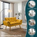 Ver imagem 3 de Namoradeira Decorativa Confortável para Sala Recepção Consultório  Manicure Alice Suede
