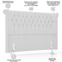 Ver imagem 4 de Cabeceira Cama Box Queen 160cm Estofada Meora P05 Linho Cinza Claro - Lyam Decor