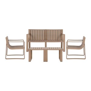 Conjunto Para Jardim com um Sofá, Duas Poltronas e Duas Mesas de Centro Verte Eco