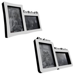 Kit Porta Retrato Padrinhos Amor de Dindos Presente Criativo:Branco - 1