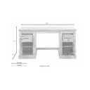 Ver imagem 3 de Escrivaninha Mesa Escritório de Madeira Maciça 2 Portas e 2 Gavetas Coleção England