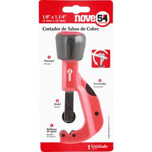 Cortador de tubo 1/8" à 1.1/4" p/ cobre e alumínio Nove54