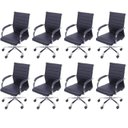 Ver imagem 1 de Kit 8 Cadeiras Escritório Diretor com Rodízio Esteirinha Florença 3322