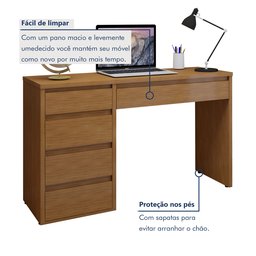 Escrivaninha 5 Gavetas 100% MDF Berlim Yescasa - 7
