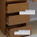 Ver imagem 7 de Escrivaninha Berlim 5 Gavetas 100% MDF 136cm Yescasa