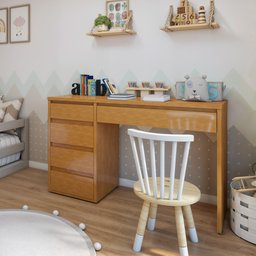Escrivaninha 5 Gavetas 100% MDF Berlim Yescasa - 11