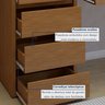 Escrivaninha 5 Gavetas 100% MDF Berlim Yescasa - 7
