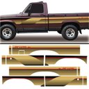 Ver imagem 1 de Faixa D20 Deluxe 95 96 Adesivo Lateral Chevrolet Cs Dourado Teu Adesivo Kit Adesivo Faixa Lateral Ca