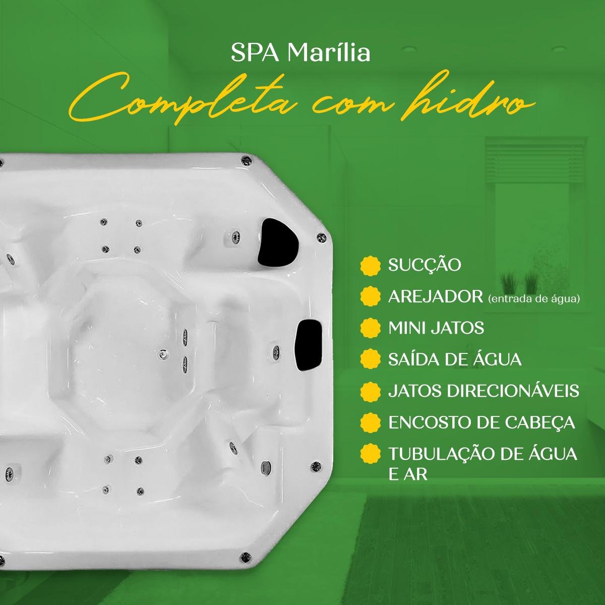 Spa Quadrado Marilia Completo com Hidro - 4