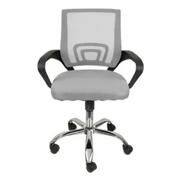 Cadeira Escritório Giratória Office Arco Estofado Mesh Cinza - 3