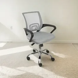 Cadeira Escritório Giratória Office Arco Estofado Mesh Cinza - 2