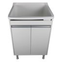 Ver imagem 2 de Tanque de Lavanderia com Gabinete 100% Mdf + Sifão + Válvula Cor:branco