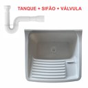 Ver imagem 6 de Tanque de Lavanderia com Gabinete 100% Mdf + Sifão + Válvula Cor:branco
