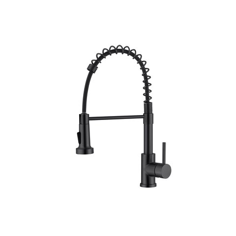 Torneira Cozinha Gourmet Misturador Duplo Jato Mesa Preta Me17b Doan