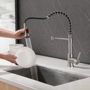 Ver imagem 6 de Torneira Cozinha Gourmet Misturador Duplo Jato Mesa Preta Me17b Doan