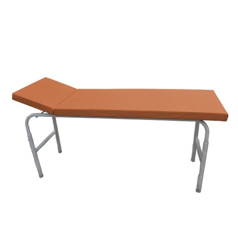 Mesa Exame Clínico 80x65x180 Cabeceira Regulável Esmaltada Laranja
