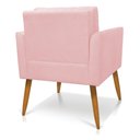 Ver imagem 5 de Poltrona Aline Suede Rosa Bebê Pés Palito Castanho - D’Rossi