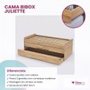 Ver imagem 5 de Cama Bicama Quarto Solteiro Juliette com Auxiliar e Gavetas