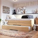 Ver imagem 2 de Cama Bicama Quarto Solteiro Juliette com Auxiliar e Gavetas
