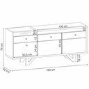 Ver imagem 4 de Balcão Aparador Buffet Ellora H01 Off White/Cinamomo - Mpozenato