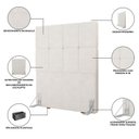 Ver imagem 5 de Cabeceira Solteiro 102cm Boucle Estofada Design Moderno para Quarto Linea