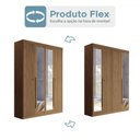 Ver imagem 5 de Guarda-roupa Casal Loanda 4 Portas 2 Gavetas Ripado Flex Jatoba com Espelho - Pnr Móveis