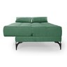 Sofá Cama Solteiro Nevada Reclinavel Revestimento Linho Pes em Ferro: Verde - 4