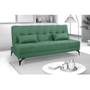 Ver imagem 2 de Sofá Cama Solteiro Nevada Reclinavel Revestimento Linho Pes em Ferro: Verde