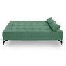 Sofá Cama Solteiro Nevada Reclinavel Revestimento Linho Pes em Ferro: Verde - 6