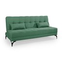 Ver imagem 1 de Sofá Cama Solteiro Nevada Reclinavel Revestimento Linho Pes em Ferro: Verde