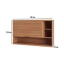 Ver imagem 2 de Armário de Cozinha Aéreo com 1 Porta Basculante e Nichos 120cm Multimóveis Cr20395 Freijó