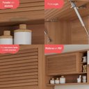 Ver imagem 4 de Armário de Cozinha Aéreo com 1 Porta Basculante e Nichos 120cm Multimóveis Cr20395 Freijó