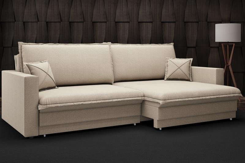 Sofá Tango 2,20m sem Caixa, Retrátil e Reclinável Linho Soft Bege - Netsofas