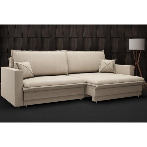 Sofá Tango 2,20m sem Caixa, Retrátil e Reclinável Linho Soft Bege - Netsofas
